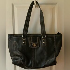 Black Coach tote bag